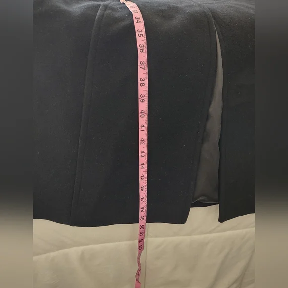 Kristen Blake Lambs Wool Cashmere Maxi Black Coat- Size 12 - Picture 8 of 11